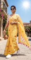 Indira Linen By Rajyog Linen Printed Ladies Saree Wholesalers In Surat
